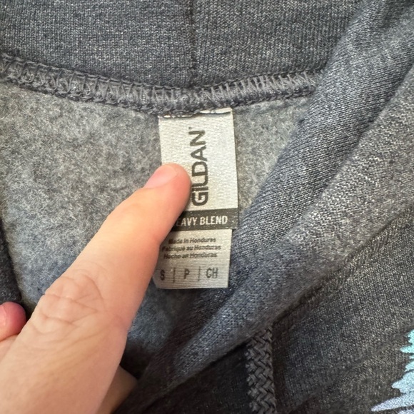 5/$55 !! 🔥 Gildan Charcoal Hoodie with Graphic Design - Picture 2 of 3